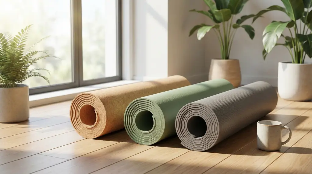 Yogamat-materiaal kiezen: natuurrubber vs TPE vs PVC